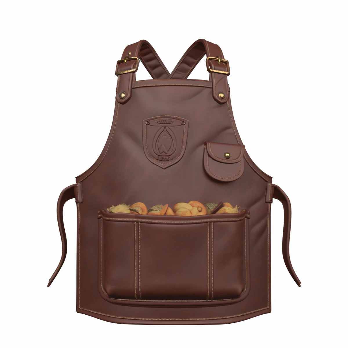 Mastercrafted 3D of Premium Leather Bankers Apron Coin 3D Model .c4d .max .obj .3ds .fbx .stl .blend 