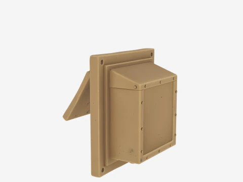 Decorative Brass Bank Mail Slot 3D Flap Collection Box 3D Model