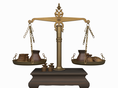 Detalhes de lat&atilde;o em escala de moeda banc&aacute;ria vintage 3D realista Modelo 3D