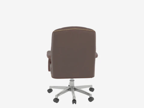 Vintage of Tufted Leather Banker Executive Chair 3D Model