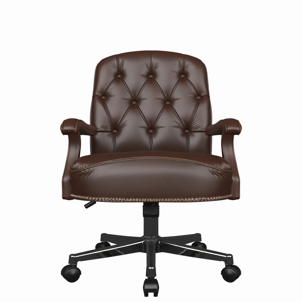 Vintage of Tufted Leather Banker Executive Chair 3D Model .c4d .max .obj .3ds .fbx .stl .blend 