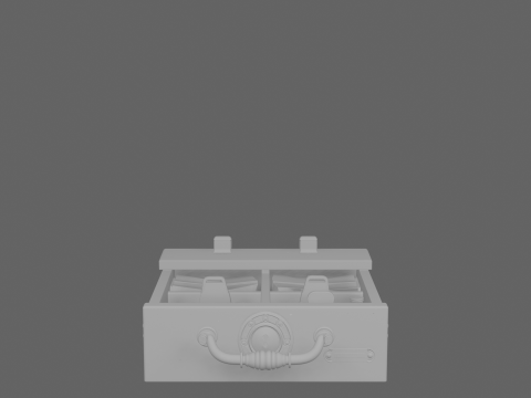 3D Professional Bank Teller Drawer Cash Storage and Lock 3D Model