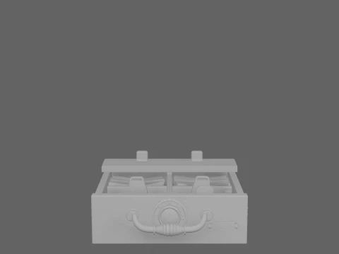 3D Professional Bank Teller Drawer Cash Storage and Lock 3D Model