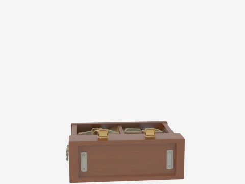 3D Professional Bank Teller Drawer Cash Storage and Lock 3D Model
