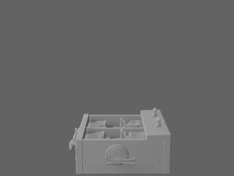 3D Professional Bank Teller Drawer Cash Storage and Lock 3D Model