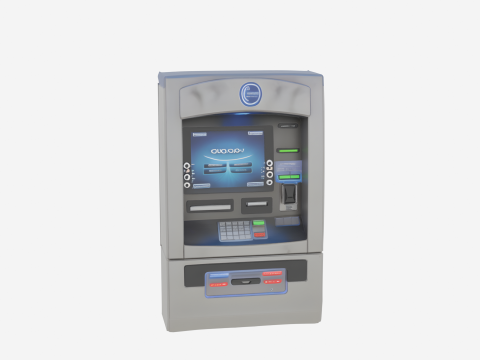 3D van geavanceerde ATM-beveiligingsfuncties Anti-skimming-technologie 3D Model