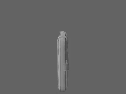 Business Leather Folder 3D Elastic Closure Card Slots Embossed 3D Model