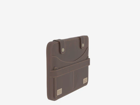 Business Leather Folder 3D Elastic Closure Card Slots Embossed 3D Model