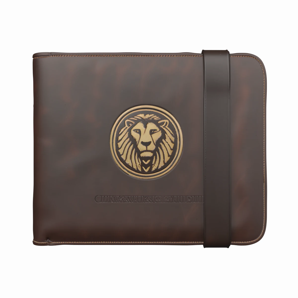 Business Leather Folder 3D Elastic Closure Card Slots Embossed 3D Model .c4d .max .obj .3ds .fbx .stl .blend 