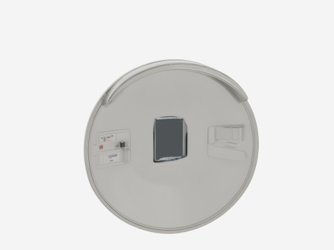 Detailed 3D of Bank Security Convex Mirror Adjustable Bracket 3D Model