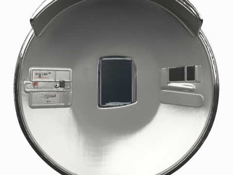 Szczeg&oacute;łowy model 3D regulowanego wspornika z wypukłym lustrem zabezpieczającym bank Model 3D