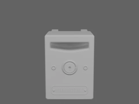 Realistic 3D Wall Mounted Suggestion Box Model 3D Model