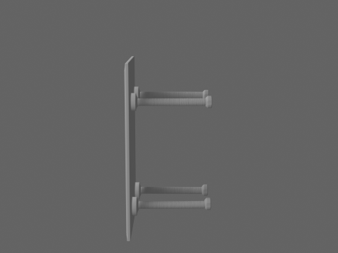 Pelat Dorong Pintu Bank Kuningan 3D yang Indah Selesai Dipoles Model 3D