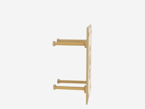 Pelat Dorong Pintu Bank Kuningan 3D yang Indah Selesai Dipoles Model 3D