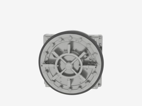 Cinematic 3D of Heavy-Duty Bank Vault Door Precision Locking 3D Model