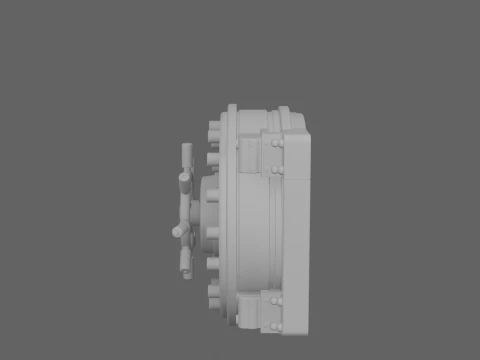 Cinematic 3D of Heavy-Duty Bank Vault Door Precision Locking 3D Model