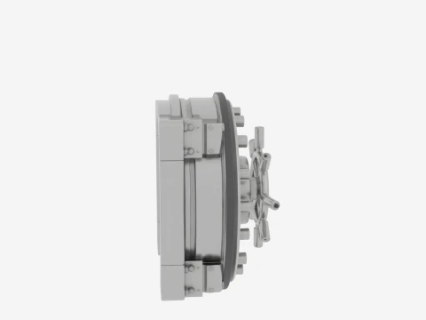 Cinematic 3D of Heavy-Duty Bank Vault Door Precision Locking 3D Model