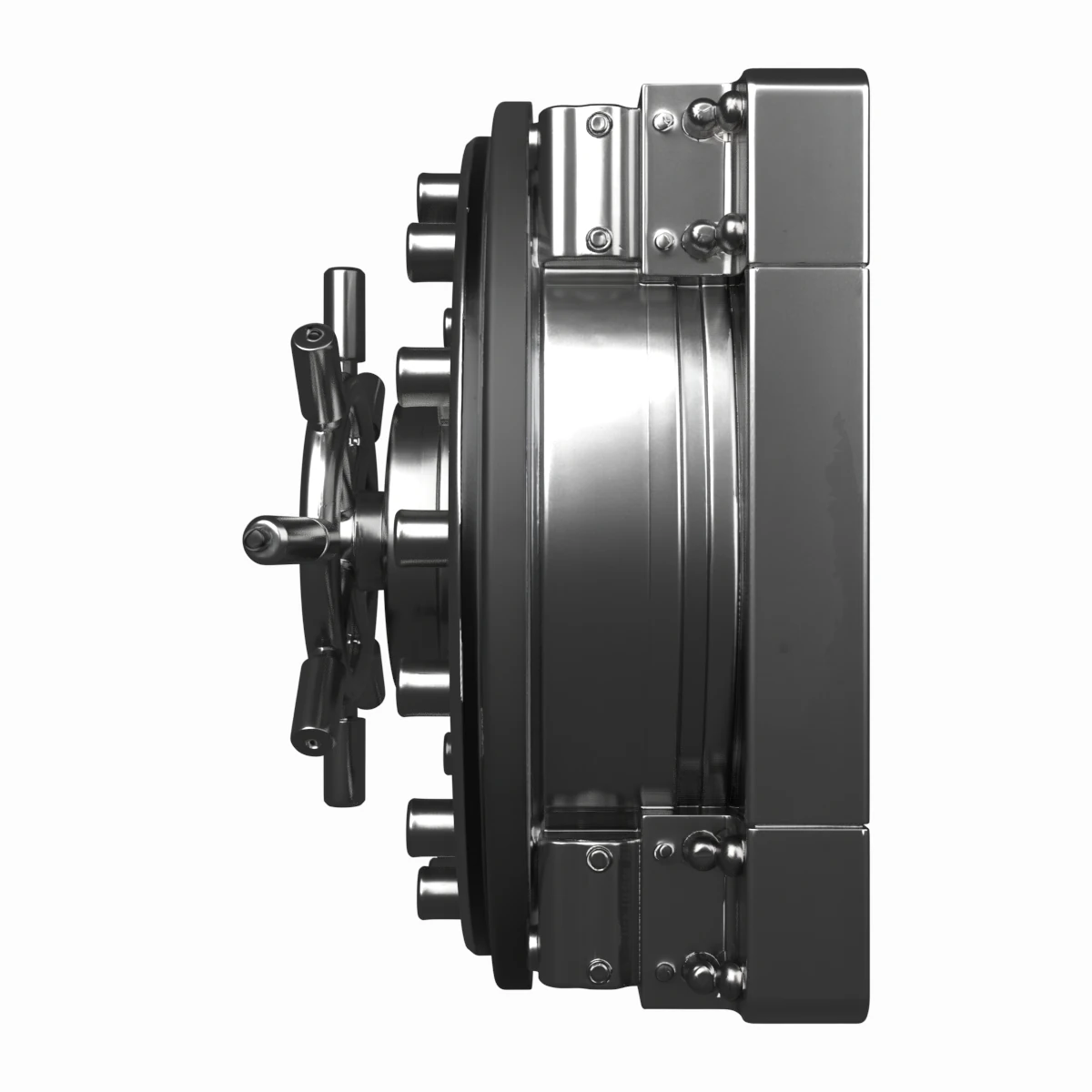 Cinematic 3D of Heavy-Duty Bank Vault Door Precision Locking 3D Model .c4d .max .obj .3ds .fbx .stl .blend 