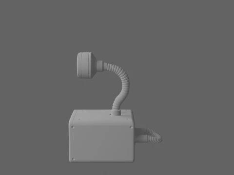 Bras de microphone &agrave; col de cygne pour syst&egrave;me de communication de caissier de banque mod&egrave;le 3D Modèle 3D