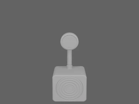 Bras de microphone &agrave; col de cygne pour syst&egrave;me de communication de caissier de banque mod&egrave;le 3D Modèle 3D