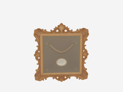 Exquisiter vergoldeter 3D-Rahmen f&uuml;r Bankanleihezertifikate im Vintage-Stil 3D Modell