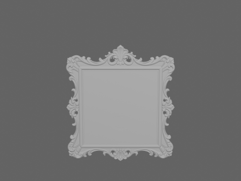 Exquisiter vergoldeter 3D-Rahmen f&uuml;r Bankanleihezertifikate im Vintage-Stil 3D Modell