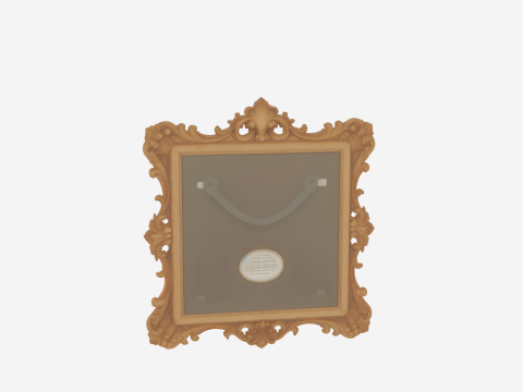 Exquisiter vergoldeter 3D-Rahmen f&uuml;r Bankanleihezertifikate im Vintage-Stil 3D Modell