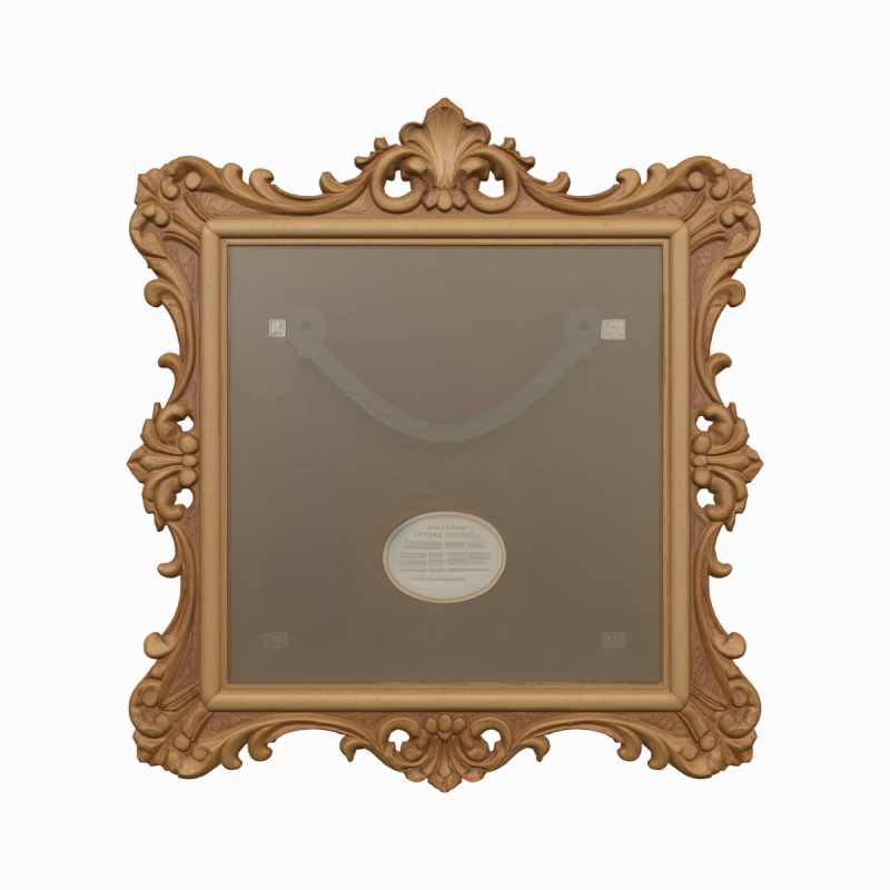 Exquisiter vergoldeter 3D-Rahmen für Bankanleihezertifikate im Vintage-Stil 3D Modell .c4d .max .obj .3ds .fbx .stl .blend