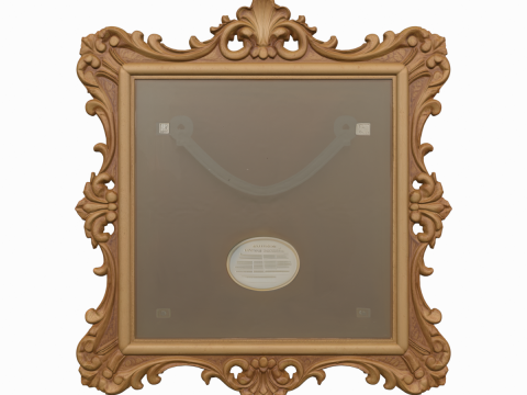 Wykwintna ramka z certyfikatem obligacji bankowych 3D w stylu vintage, złocona Model 3D