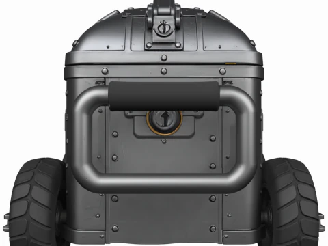 3D wytrzymałego wózka bankowego z przedziałami Model 3D