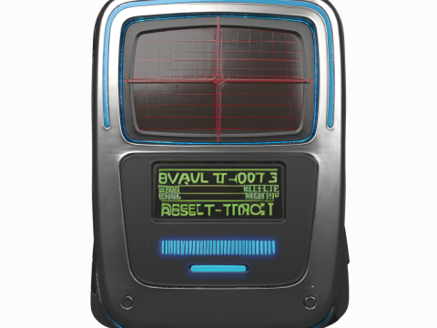 3D-сканер банковских активов, считыватель штрих-кодов, светодиодный дисплей, USB-кабель 3D Модель
