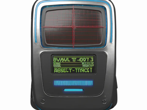 3D-Banking-Asset-Scanner, Barcode-Leser, LED-Anzeige, USB-Kabel 3D Modell