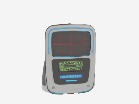 3D Banking Asset Scanner Barcode Reader LED Display USB Cable 3D Model