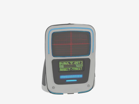 3D Banking Asset Scanner Barcode Reader LED Display USB Cable 3D Model