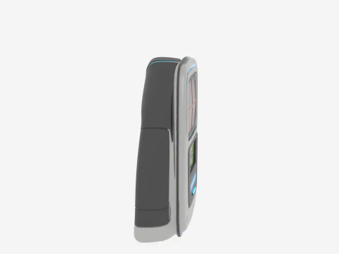 3D Banking Asset Scanner Barcode Reader LED Display USB Cable 3D Model