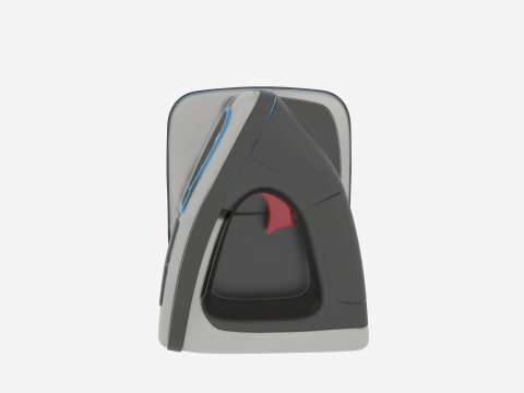 3D Banking Asset Scanner Barcode Reader LED Display USB Cable 3D Model