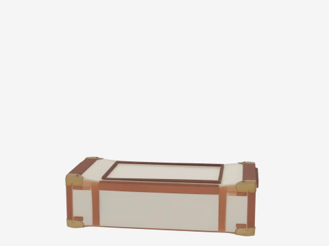 3D Elegant Leather Bank Manager Desk Pad Blotter and Pen Trough 3D Model