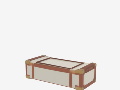 3D Elegant Leather Bank Manager Desk Pad Blotter and Pen Trough 3D Model