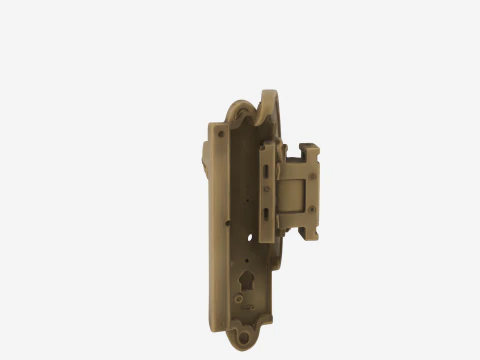 Elegant Brass Bank Door Handle 3D Lever and Security Features 3D Model