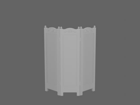 3D деревянные панели для защиты конфиденциальности банка и латунная фурнитура 3D Модель