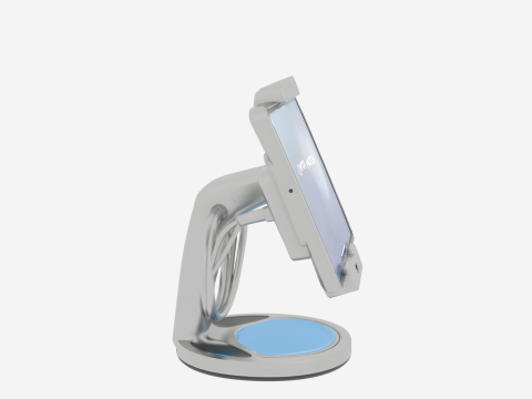 Moderner 3D-Banking-Tablet-Ständer, verstellbarer Winkel, Ladeanschluss 3D Modell