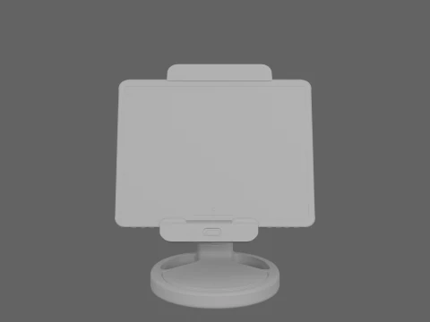Modern 3D Banking Tablet Stand Adjustable Angle Charging Port 3D Model