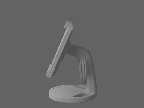 Modern 3D Banking Tablet Stand Adjustable Angle Charging Port 3D Model