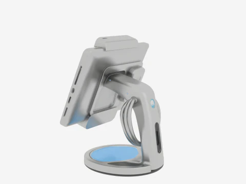 Modern 3D Banking Tablet Stand Adjustable Angle Charging Port 3D Model