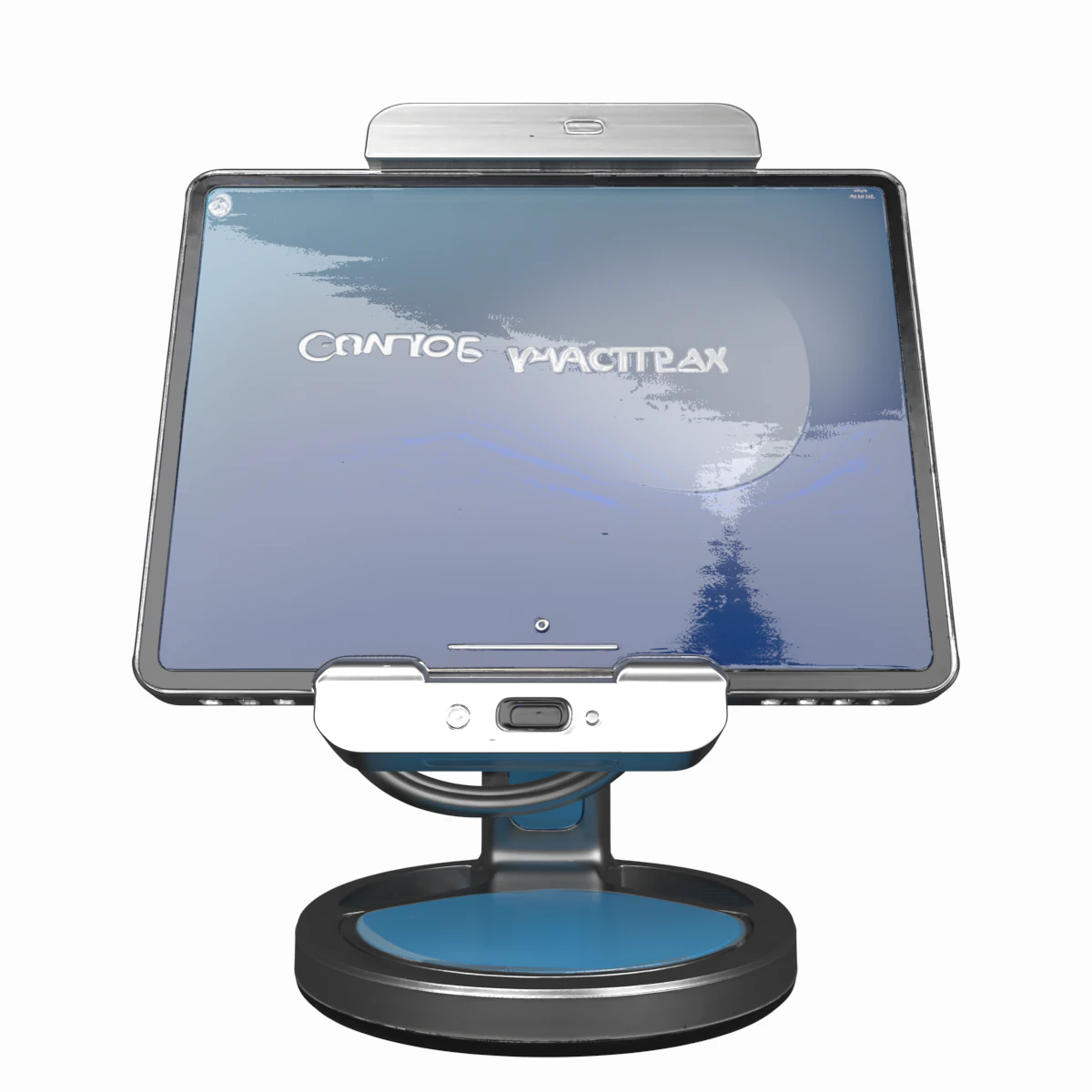 Modern 3D Banking Tablet Stand Adjustable Angle Charging Port 3D Model .c4d .max .obj .3ds .fbx .stl .blend 
