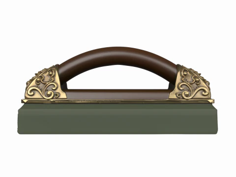 Vintage-Tintenl&ouml;scher mit 3D-Messingakzenten und Wippgriff aus Holz 3D Modell