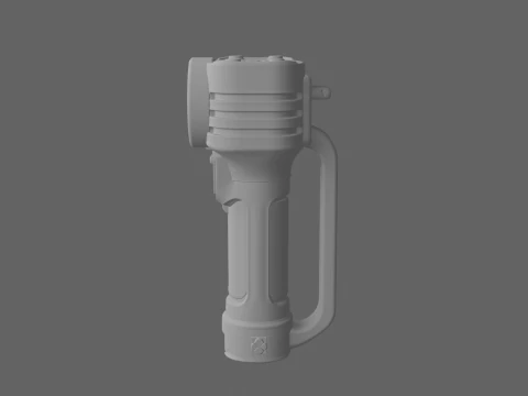 3D Security Vault Inspection Flashlight Heavy-Duty 3D Model