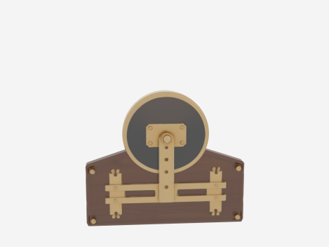 オフィススタッフ用の3D木製コートフックボード真鍮フック 3Dモデル