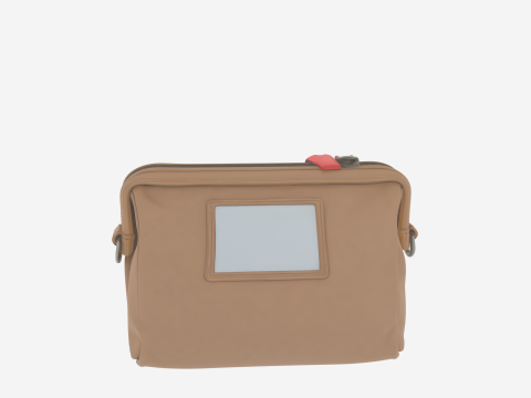 3D 프리미엄 보안 가죽 현금 운송 은행 예금 가방 3D 모델