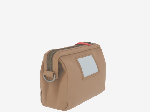 3D Premium Secure Leather Cash Transport Banking Deposit Bag 3D Model